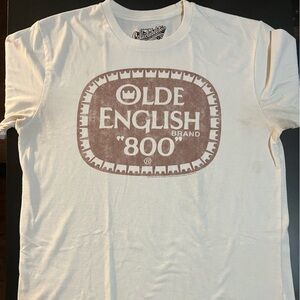 “Olde English Malt Liquor”Old Navy White Collectabilitees T-Shirt